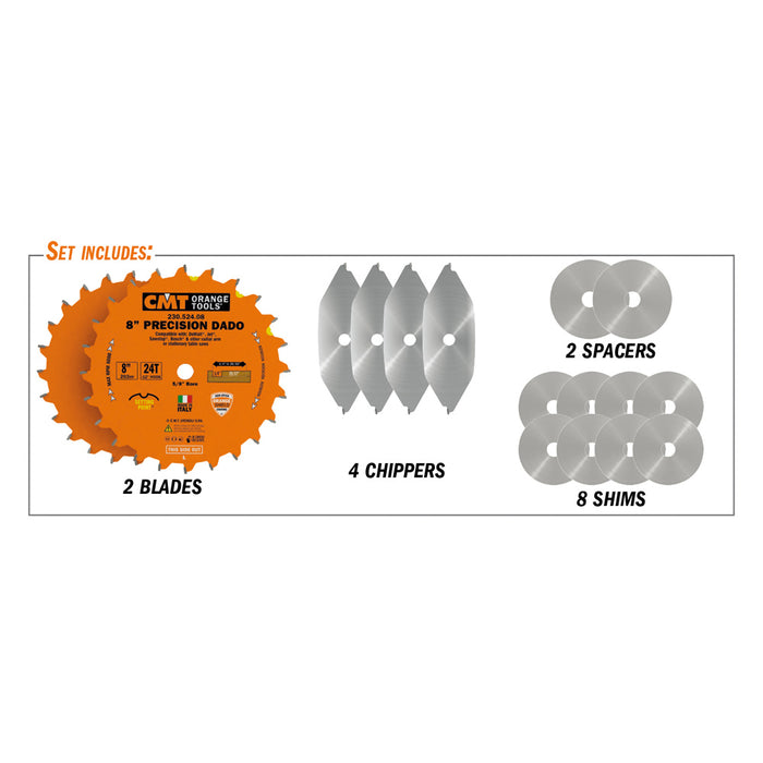 CMT 230.524.08 8" Dado Precision Set