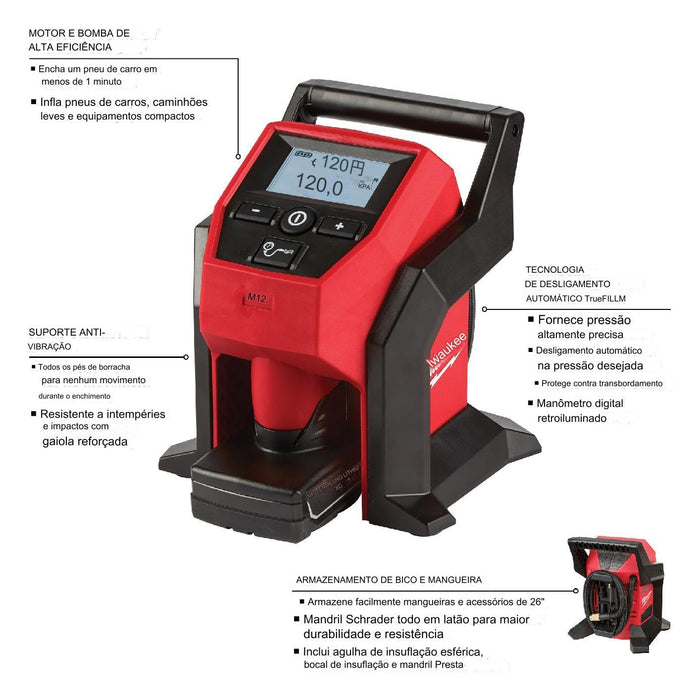 Milwaukee 2475-20 M12 Compact Inflator