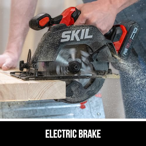 SKIL CR6413B-11 20V Brushless 6-1/2In Cordless Compact Circular Saw Kit for Wood Cutting