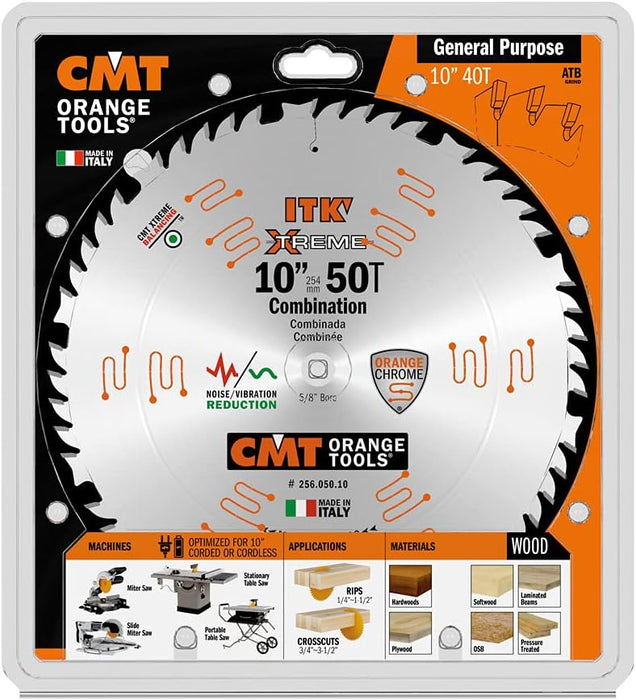 CMT 256.050.10 10" ITK XTreme Industrial Combination Saw Blade