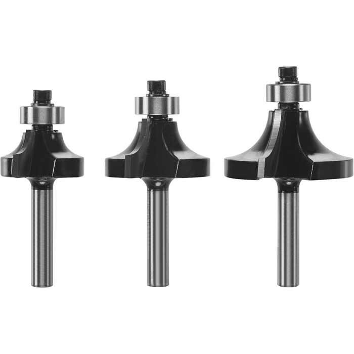 Skil 91002 3-Piece Carbide-Tipped Roundover Bit Set