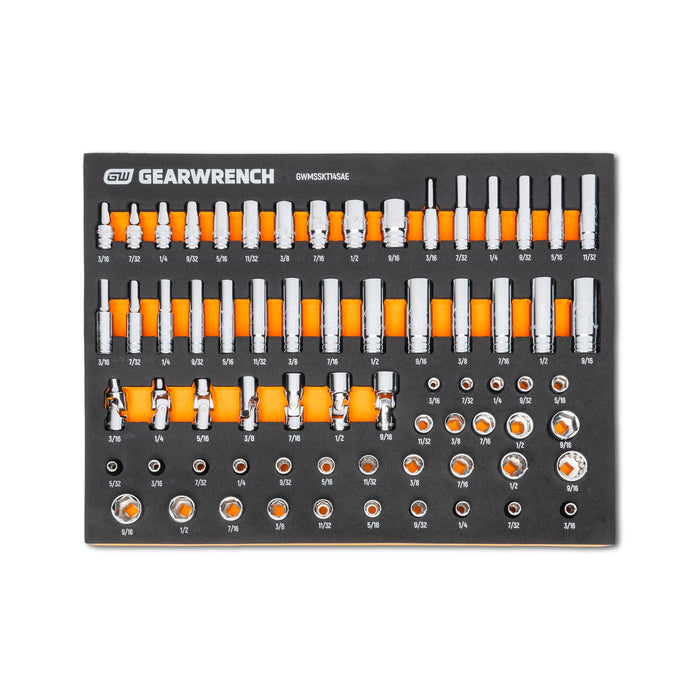 GEARWRENCH GWMSSKT14SAE 68 Piece 1/4” Drive Master SAE Socket Set