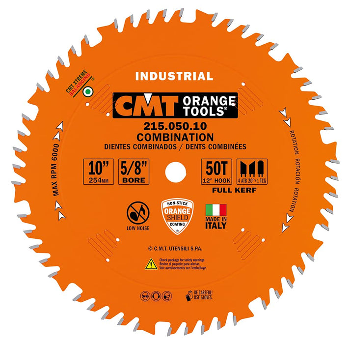 CMT Orange Tools 215.050.10 Industrial Combination Circular Saw Blades