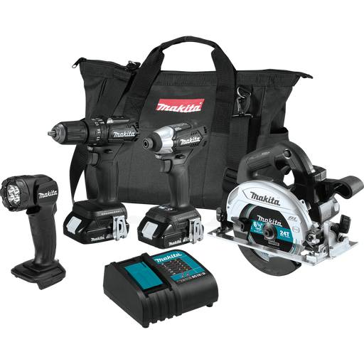 Makita CX401SYB Sub-Compact 4 Pc. Kit with BONUS BL1850B Battery