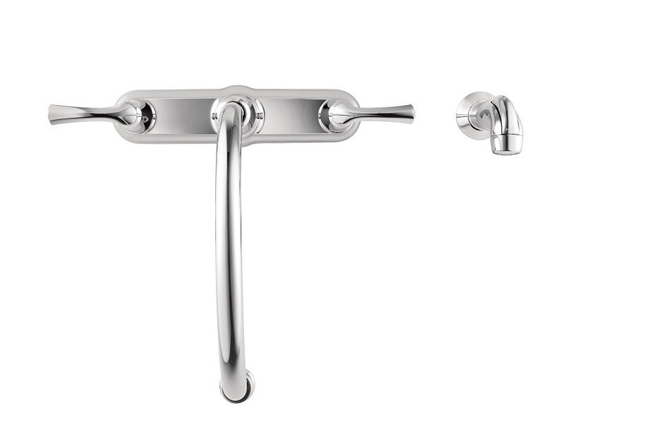 Bexley Chrome Two-Handle High Arc Kitchen Faucet