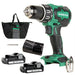 18V Cordless Drill Kit with 2 Batteries and Charger 